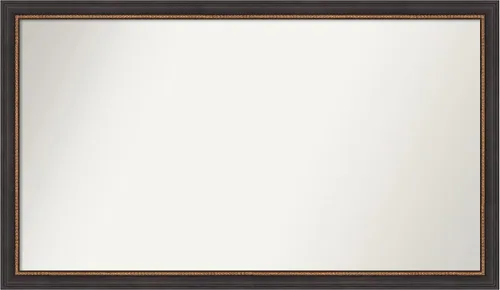 Vista 273 de Amanti Art Espejo de baño negro para sobre el fregadero, 23 x 23 pulgadas, espejo cuadrado negro Ashton, marco de madera tradicional mediano, se