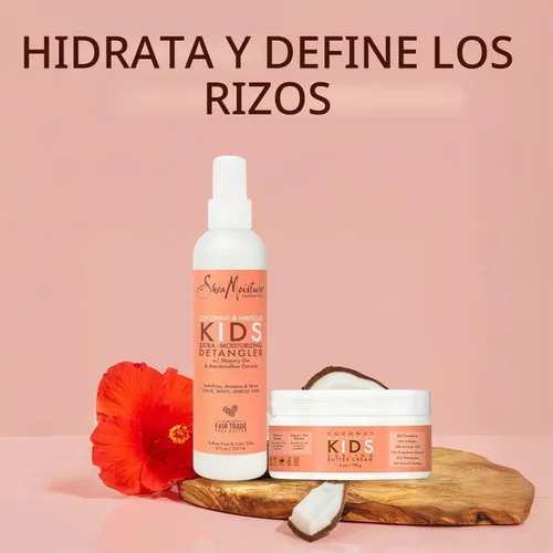 Vista 5 de SheaMoisture Kids - Spray desenredante + crema para rizos, coco e hibisco
