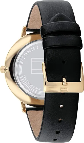 Vista 3 de Tommy Hilfiger Reloj de cuarzo de acero inoxidable para mujer con correa de cuero negro 0 Modelo 1782379 Negro Reloj de cuarzo