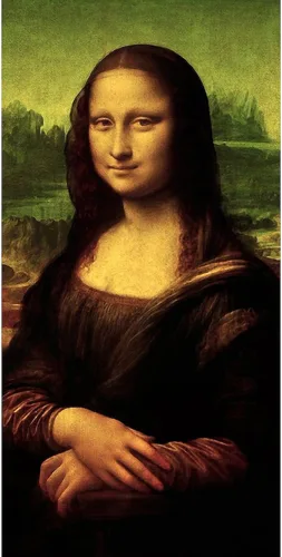 Vista 2 de CafePress Mona Lisa - Toalla de algodón absorbente de 30 x 60 pulgadas, suave para playa y piscina