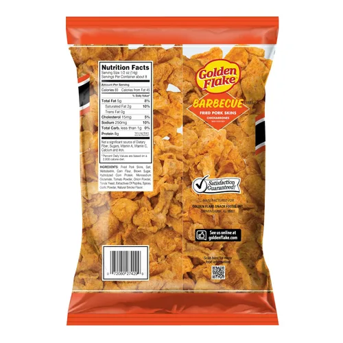 Vista 2 de Golden Flake Cortezas de cerdo a la barbacoa, bolsas de 4 oz (12 unidades)
