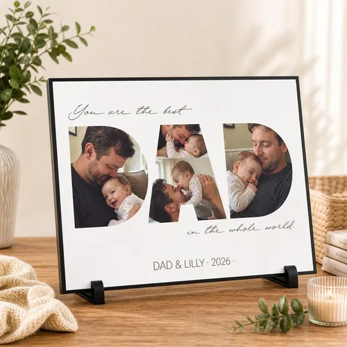 Vista 11 de FUONLY Regalos personalizados de Navidad y del Día de la Madre para mamá de hija o hijo, marco de madera personalizado con foto y texto, regalos