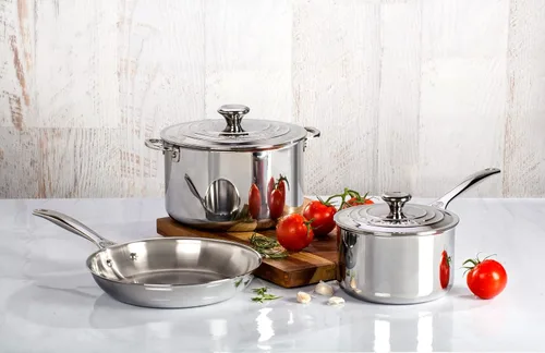 Vista 5 de Le Creuset - Sartén de acero inoxidable tricapa de 10
