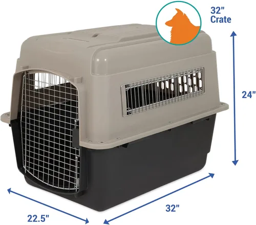 Vista 2 de Petmate Ultra Vari - Perrera para perros medianos (duradera y resistente, hecha con materiales reciclados, 32 pulgadas de largo) 30 a 50 libras