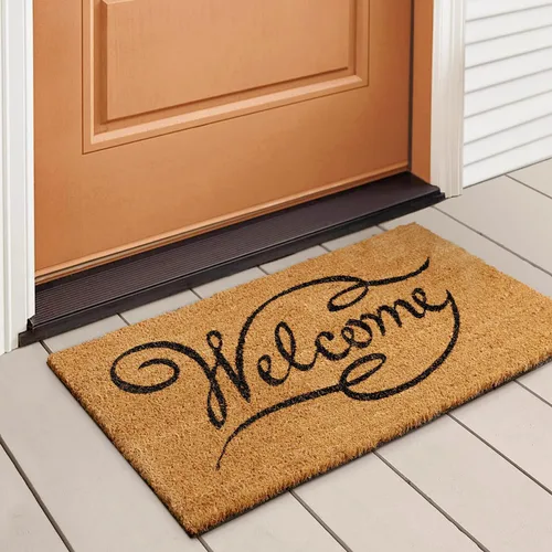 Vista 20 de LuxUrux Alfombra de Fibra de Coco de Bienvenida - Respaldo Extra Resistente, 17'' x 30'' Alfombra Natural para Puerta - Fácil de Limpiar, Hermoso