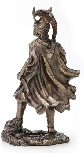 Vista 3 de Veronese Design Estatua de guerrero griego romano de Alexander The Great de 12 pulgadas con acabado de bronce antiguo