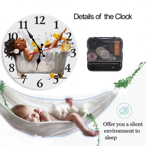 Vista 4 de LOKMU Reloj de pared silencioso sin tictac de 10 pulgadas, reloj redondo decorativo para sala de estar, cocina, hogar, baño, dormitorio, oficina