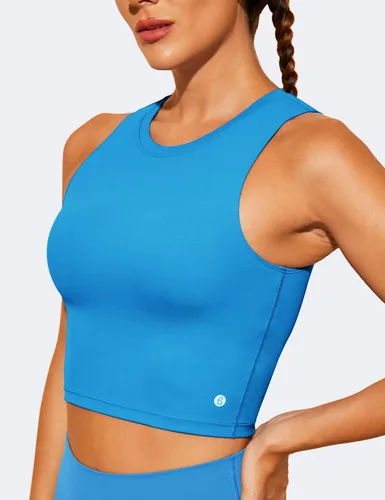 Vista 2 de Natural Feelings - Sujetadores deportivos sin mangas, con relleno extraíble, para mujer ombligueras para yoga, entrenamiento, correr