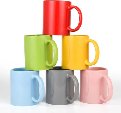 Vista 6 de BYCNZB Juego de 6 tazas de café de 12 onzas para café, té, cacao, leche (negro)