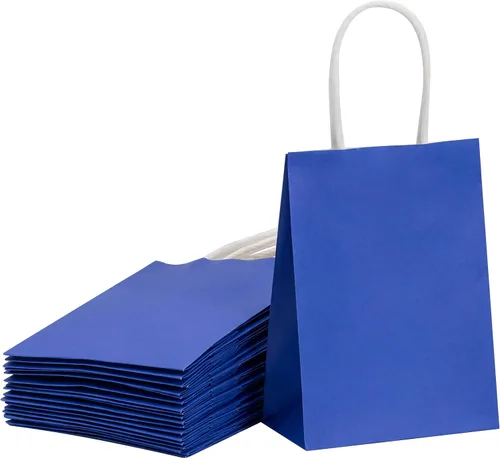 Vista 12 de SUNCOLOR 25 bolsas pequeñas de regalo negras con asas, mini bolsas de regalo de 6 pulgadas para recuerdos de fiesta, golosinas y recuerdos de boda