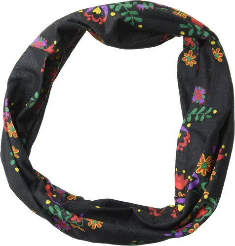 Vista 2 de La mitad de la mujer Natural Life Boho Bandeau Patrón Floral, BlackTurquoise