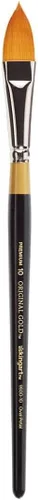 Vista 5 de KINGART Original Gold 9930 Series, Golden Taklon Oval Floral Petal Artist Brush (juego de 4) Negro, B-100