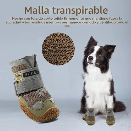 Vista 8 de Botas para perros grandes, botas para perros medianos y protectores de patas para suelos de madera dura, botines para perros al aire libre