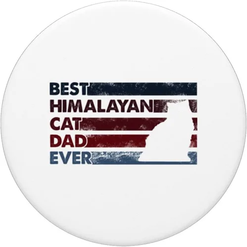 Vista 3 de Best Cat Dad Ever - Father Himalayan Cat PopSockets Swappable PopGrip