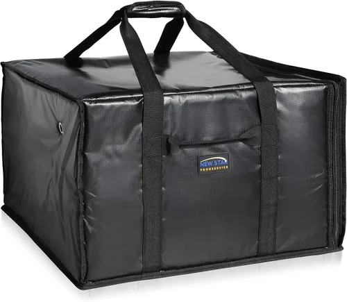 Vista 10 de New Star Foodservice 51100 Bolsa de entrega de pizza aislada, 18 x 18 x 5 pulgadas, color negro