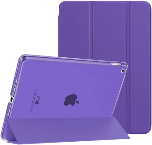 Vista 15 de MoKo - Funda compatible con iPad 2019, fina, ligera, inteligente, carcasa, cubierta de soporte con protector trasero traslúcido esmerilado 1-Oro Rosa