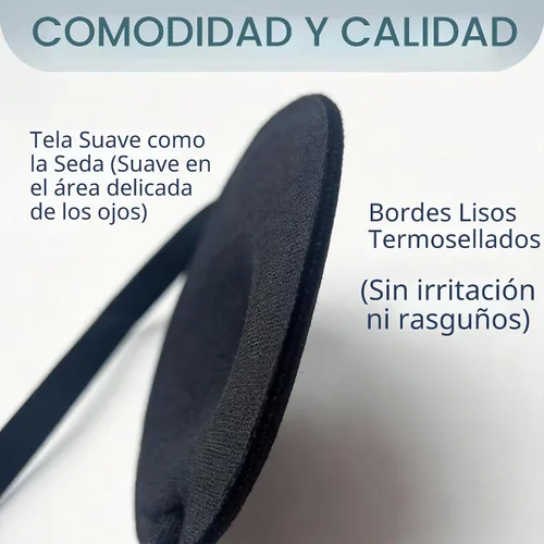 Vista 4 de Paquete de 2 parches médicos ajustables para ojos, cobertura reutilizable para ambos ojos
