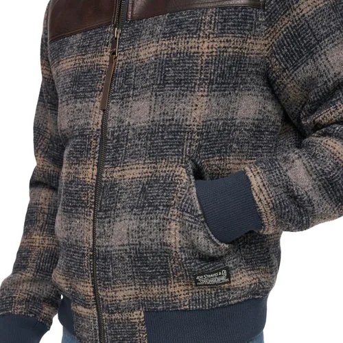 Vista 6 de Levi's Men's Mixed Media Western Plaid Bomber Jacket