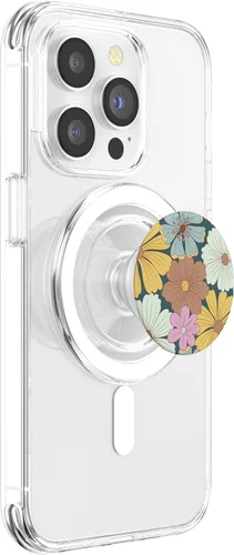 Vista 3 de PopSockets MagSafe PopGrip de flores silvestres vintage de los años 60 y 70 para iPhone