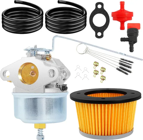 Vista 9 de Carburador compatible con Tecumseh 631068A 631068B 631827 632208 632589 632615 H25-H50 Craftsman Edger 3.5HP Motor cortacésped Tiller Chipper 13147