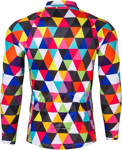 Vista 2 de Weimostar Hombre Ciclismo Jersey Manga Corta Bicicleta Ropa Multicolor Diamante