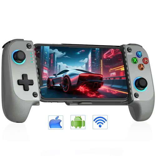 Vista 12 de AXYBCOOL Wireless Mobile Controller for iPhone & Android - Hall Effect Joystick, No Drift - Compatible with Xbox Game Pass, Steam Link, Call of