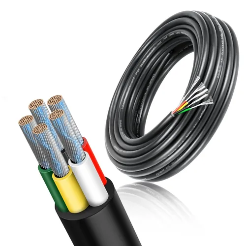 Vista 14 de Cable conductor de calibre 14, 4 conductores de cobre estañado 14/4 de 10 pies, cables eléctricos trenzados para altavoz, automoción, termostato