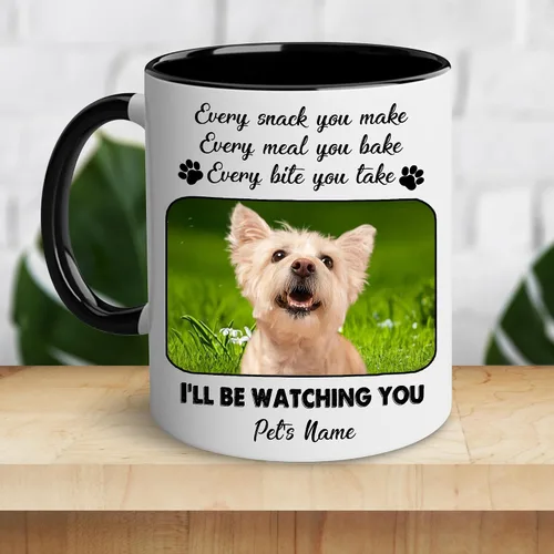 Vista 4 de WHIDOBE Taza personalizada para perro, tazas de café personalizadas de 11 onzas, 15 onzas, regalos de cumpleaños de Navidad para amantes de las 1