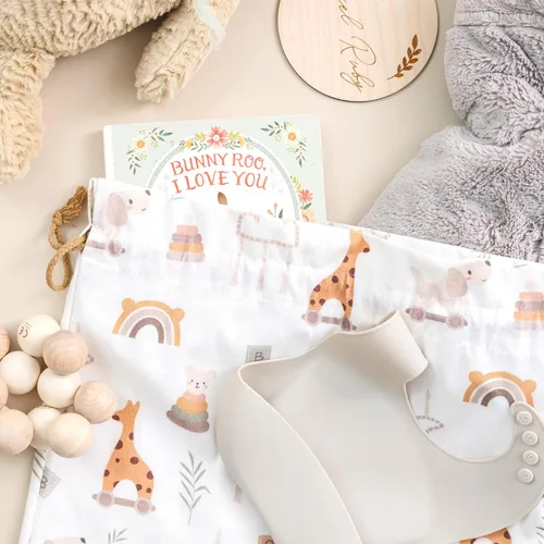 Vista 4 de Bolsas de regalo con cordón de recogida y nudo, 20 pulgadas, grandes, 12 pulgadas, pequeñas, lona de alta calidad, envoltura de tela reutilizable