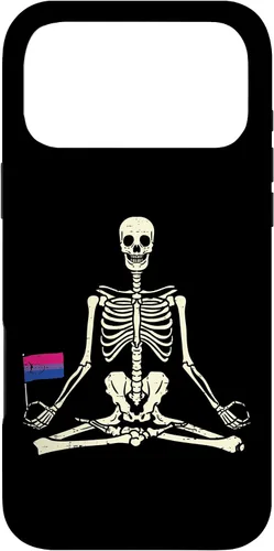 Vista 21 de Funda de regalo para iPhone 13 Pro Skeleton Yoga Namaste Bisexual Pride Flag Yogi LGBTQ Bi