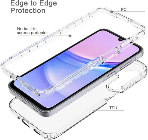 Vista 5 de Funda híbrida para Samsung Galaxy A16 5G, protección contra caídas, resistente, resistente, antideslizante, antiarañazos, funda protectora