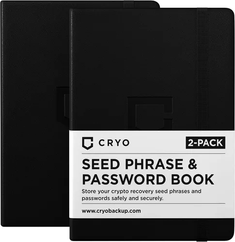 Vista 7 de CRYO Cuaderno de almacenamiento de frases criptográficas – Impermeable Bitcoin Recovery Phrase Crypto Password Keeper – 12 a 24 Word Cold Wallet