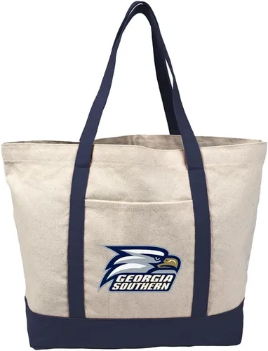 Vista 377 de Campus Lab Bolsa de lona con logotipo primario colegiado con bolsillo externo, bolsa de hombro reutilizable para ir de compras, playa Águilas A&m
