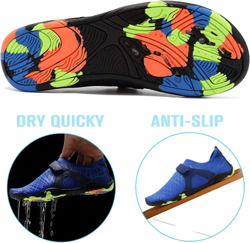 Vista 3 de Zapatos acuáticos para niños y niñas, suela ligera y cómoda, fácil de caminar, calzado acuático y deportivo antideslizante