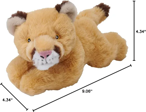 Vista 2 de Wild Republic Ecokins Mini león de montaña, animal de peluche, 8 pulgadas, regalo para niños, juguete de peluche, hecho de botellas de agua