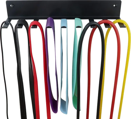Vista 6 de Estante de almacenamiento multiusos para bandas de resistencia, correas, cuerdas de salto, rodillos de espuma, cadenas, cinturones