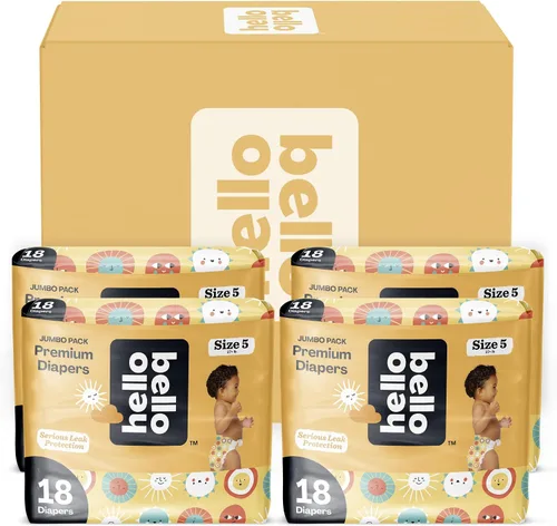 Vista 60 de Hello Bello Premium Pañales para bebé talla 1, 32 unidades de pañales desechables, extra absorbentes, hipoalergénicos con ajuste cómodo y seguro
