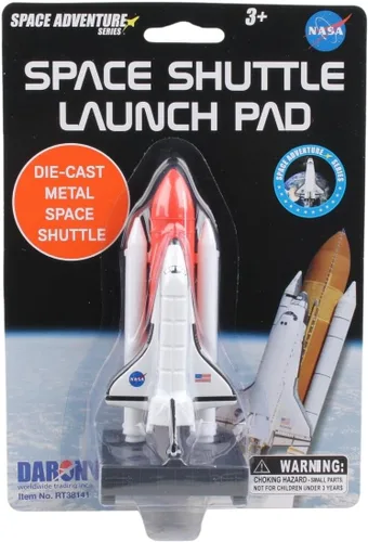 Vista 7 de Set de juguetes de misión espacial Daron Nave espacial en plataforma de lanzamiento, representación auténtica de naves espaciales