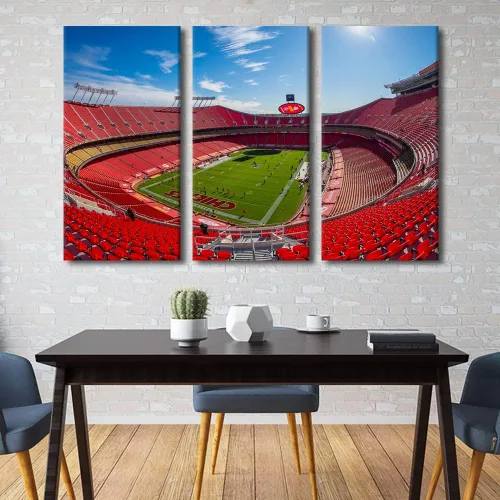 Vista 16 de Lincoln - Lienzo decorativo para pared, diseño de campo financiero de Filadelfia, paisaje de estadio de fútbol de Filadelfia, decoración de pared