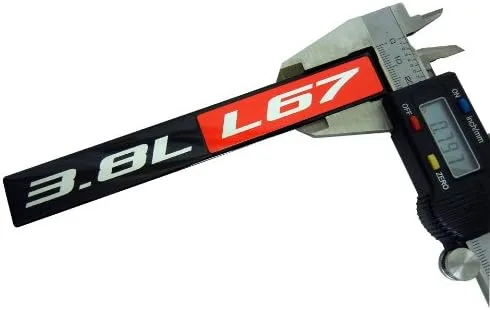 Vista 4 de Emblema de aluminio real L67 L67 de 3.8 litros, compatible con Pontiac Buick Holden Chevrolet Chevy Oldsmobile