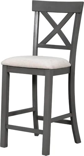 Vista 12 de Merax Juego de 6 piezas de comedor de 60 pulgadas para el hogar, cocina, comedor, juego de mesa rectangular con 4 sillas tapizadas y un banco, juego