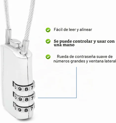 Vista 8 de MEIRIYFA Candado de combinación de 3 dígitos con contraseña para exteriores, impermeable, bloqueo de alambre para Scool Gimnasio, taquillas, puerta
