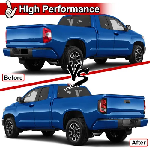 Vista 2 de Nixon Offroad Luces traseras para Toyota Tundra 2014 2015 2016 2017 2018 2019 2020 2021 Luces traseras LED Luces traseras Conjunto de luces traseras