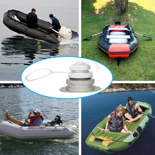 Vista 6 de Válvula de aire inflable para barco, 2 piezas de válvula de aire inflables para barcos, tapones de aire en espiral, tornillo de repuesto de inflado