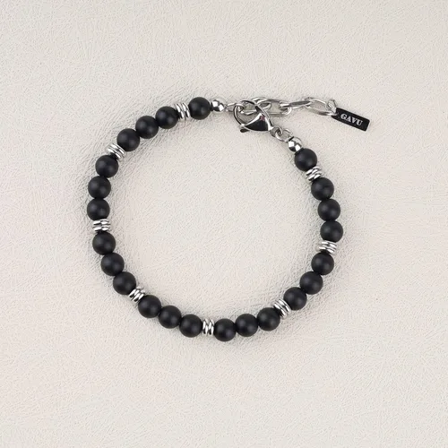 Vista 4 de GAVU Men's Stainless Steel Beaded Bracelet