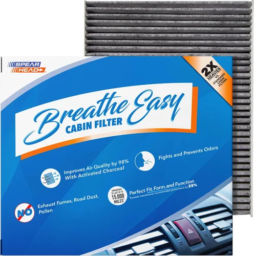 Vista 47 de Spearhead Odor Defense Breathe Easy - Filtro de cabina para AC y calentador Compatible con Chrysler 200 2015-17, Cherokee 2014-18 como OEM Hasta