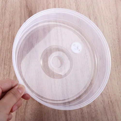 Vista 4 de generic Cubierta de plástico para alimentos para microondas con agarre, cubierta universal de sellado de PP para platos de alimentos, tapa