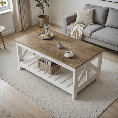 Vista 11 de YESHOMY Mesa de Centro Elevable de 40" con Almacenamiento Oculto y Luces LED Multicolor, Mesa Cuadrada Moderna de Madera con 4 Estantes Abiertos