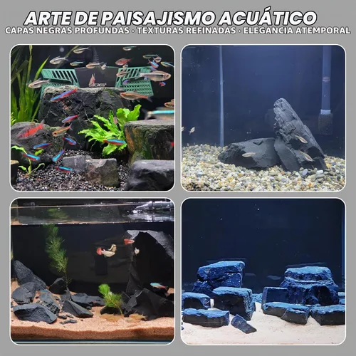 Vista 3 de Aquarium Rock - Piedras de pecera de 10 libras para acuario Aquascape, 3-7