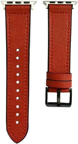 Vista 2 de Compatible con Apple Watch Band de 1.929 in, 1.772 in, 1.732 in, 1.654 in, 1.614 in, 1.575 in, 1.496 in, correa de cuero genuino para iWatch Ultra